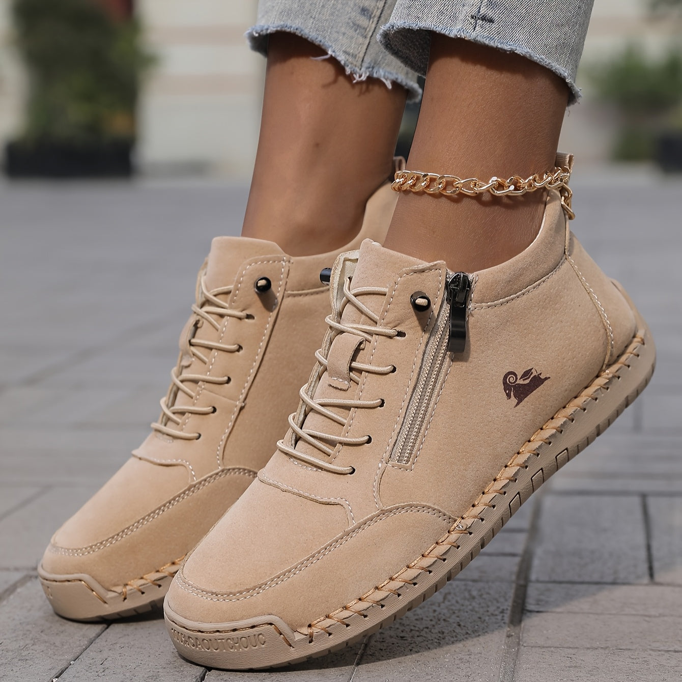 Mila – Komfortable orthopädische Sneakers + Reißverschluss - By Qivii