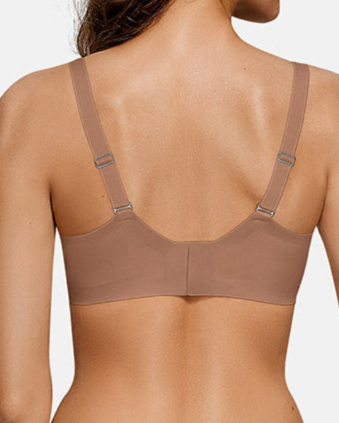 Women's Solid Seamless Breathable Wireless Push Up Bra