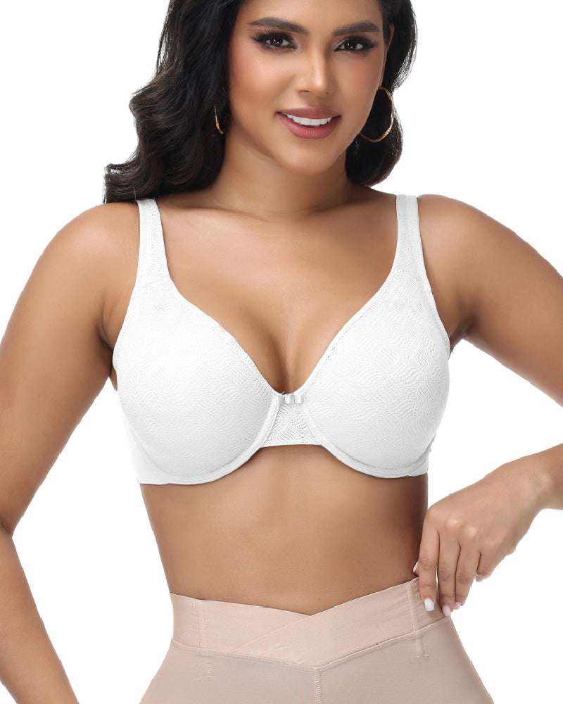 Shapshe® Full Coverage Underwire Non Padded Lace Bra