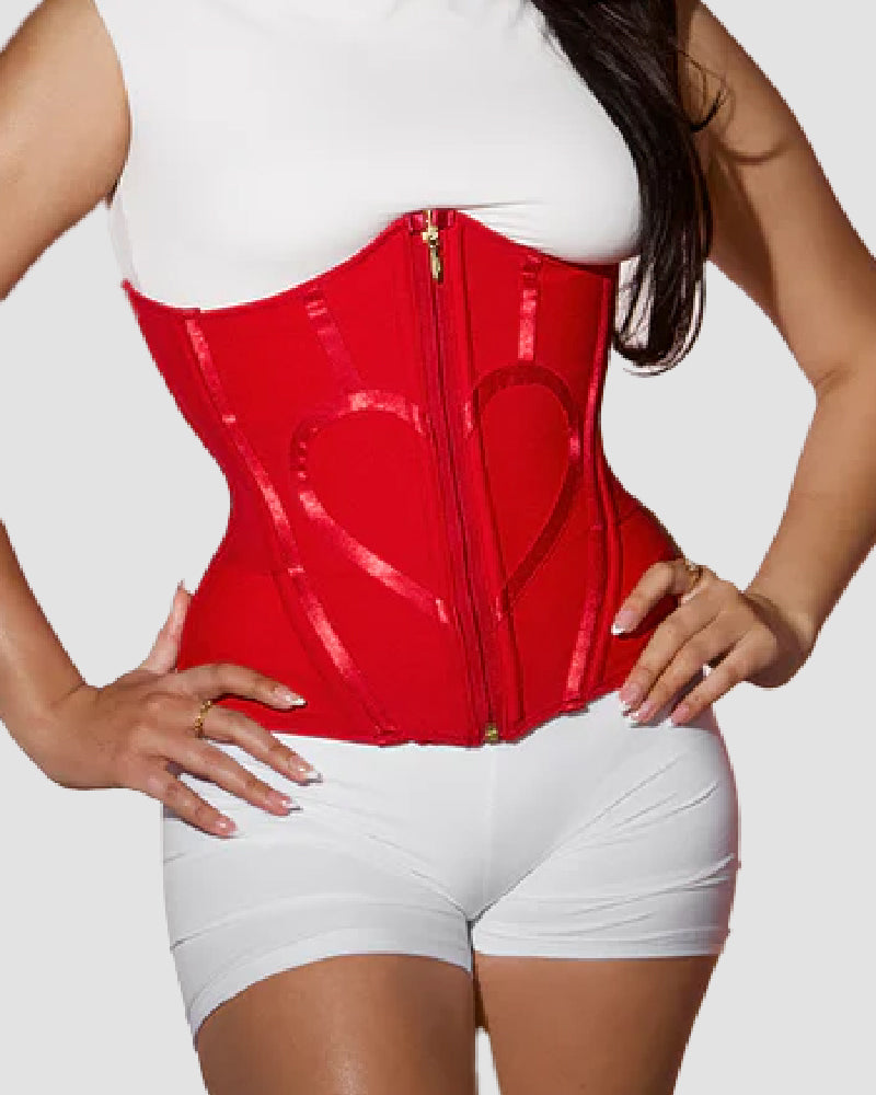 Shapshe® Hourglass Heart Pattern Waist Trainer Bone Tummy Control Corset