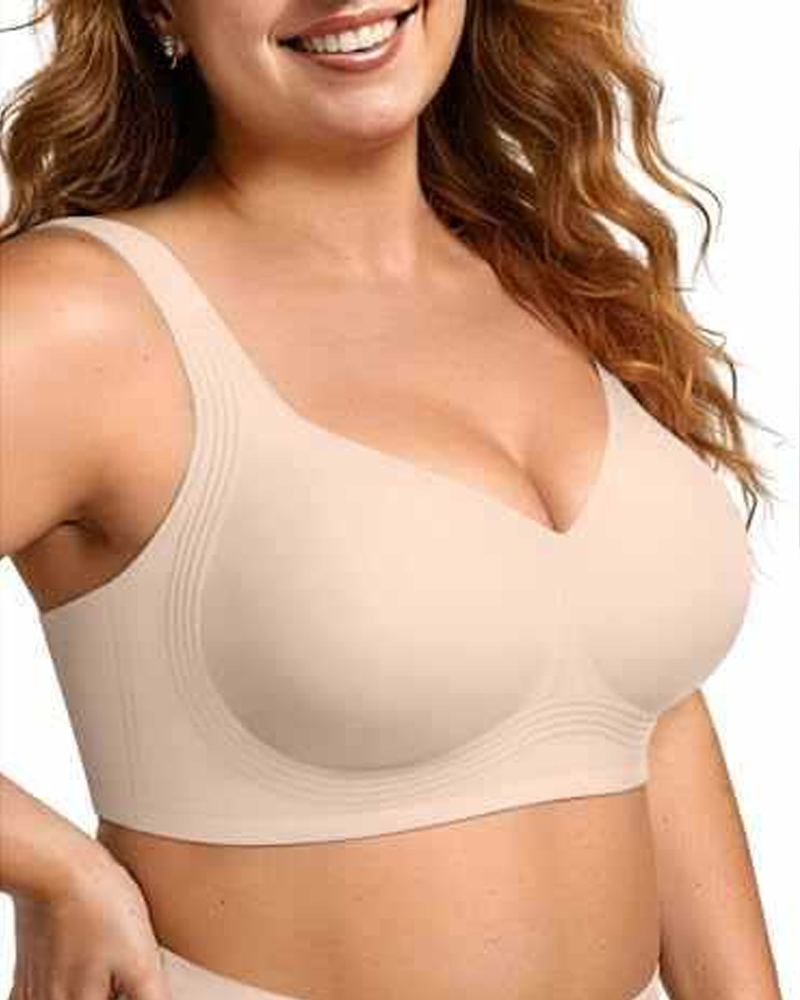 Seamless Wire-Free Full Coverage Push-Up Bra