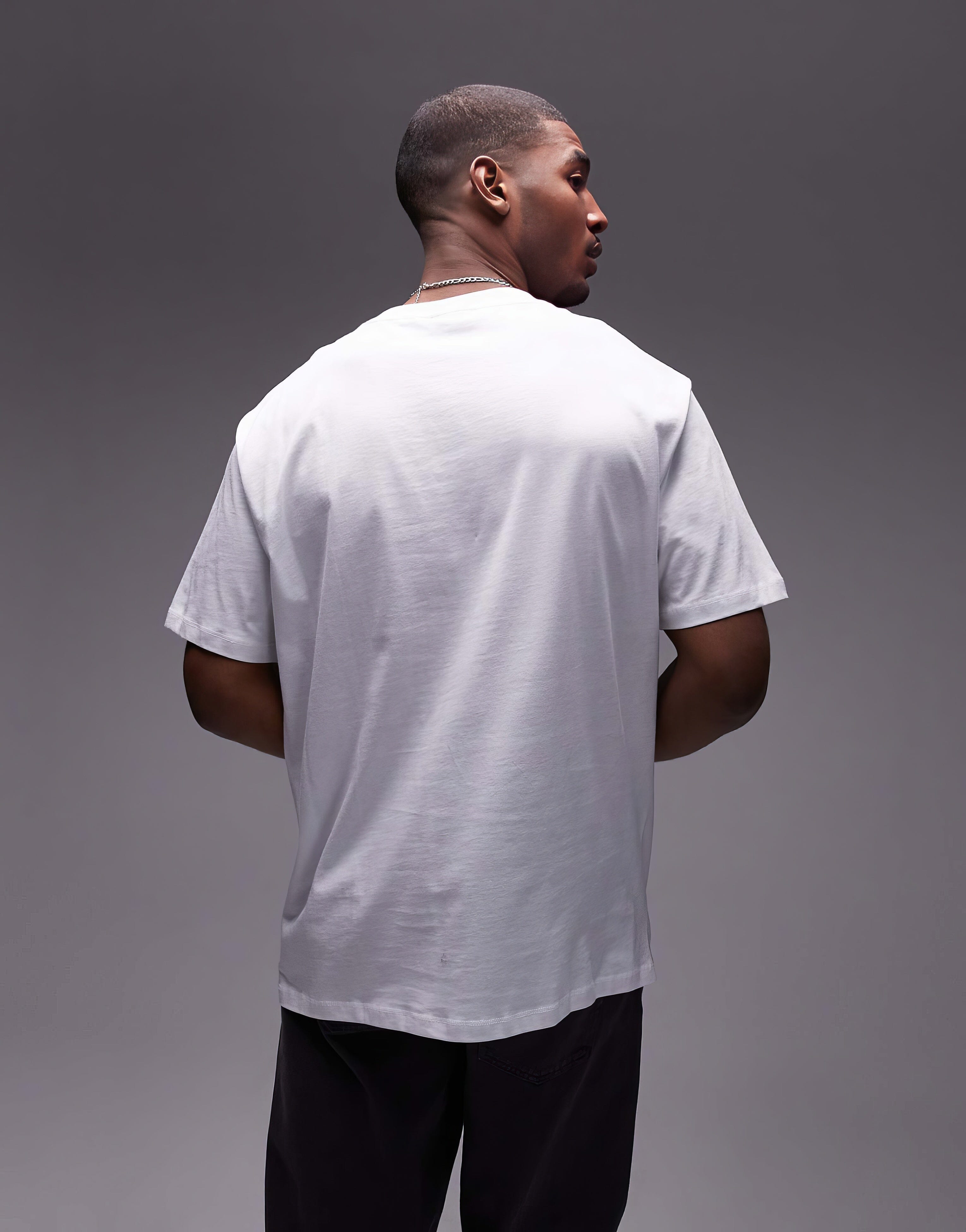 White Social Media Oversized Tshirt