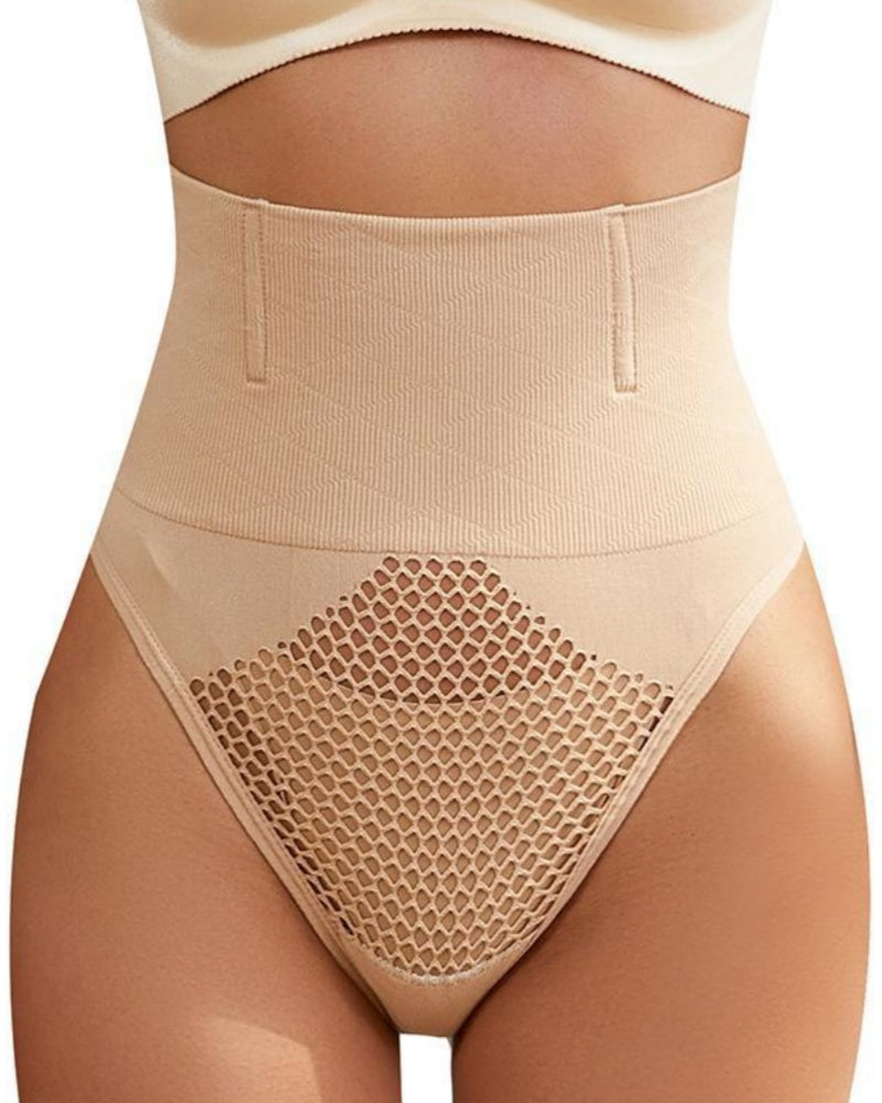 Hollow Thin High Waist Shapewear Tummy Shaping Thong