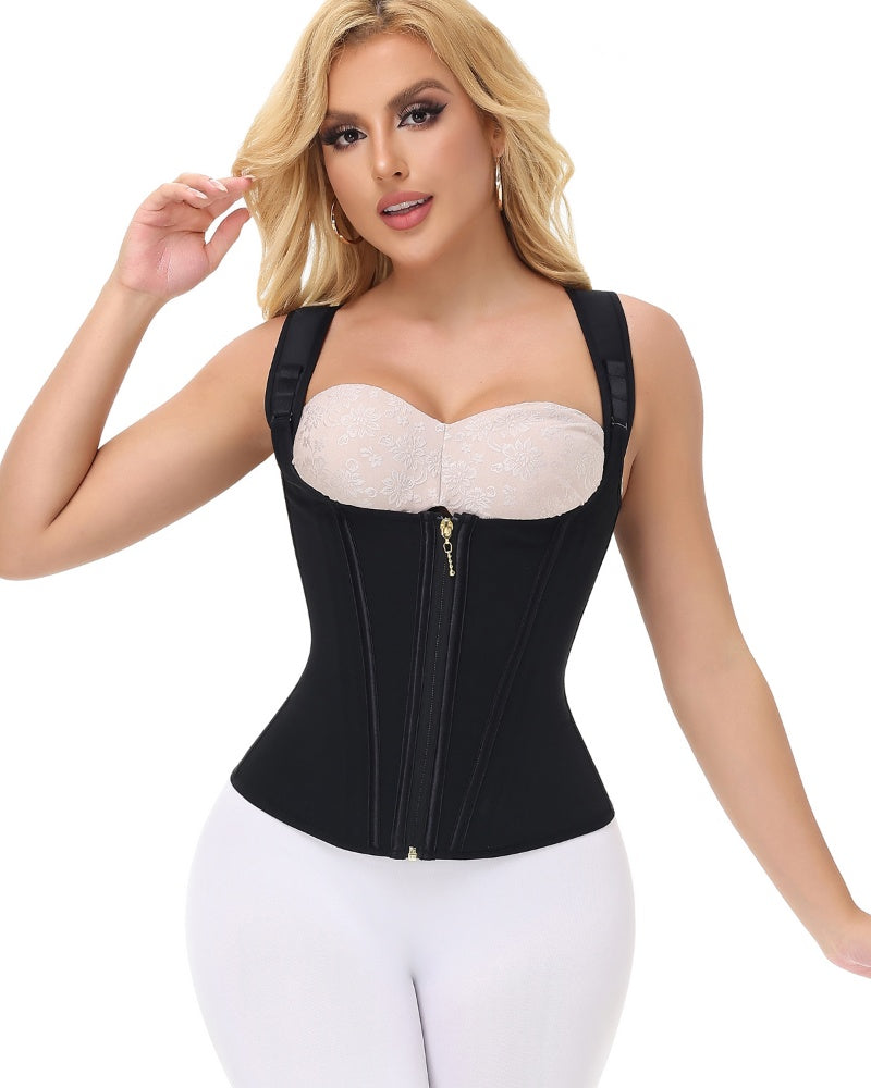 Shapshe® Fajas Colombianas Steel Boned Tummy Control Waist Trainer - By Qivii