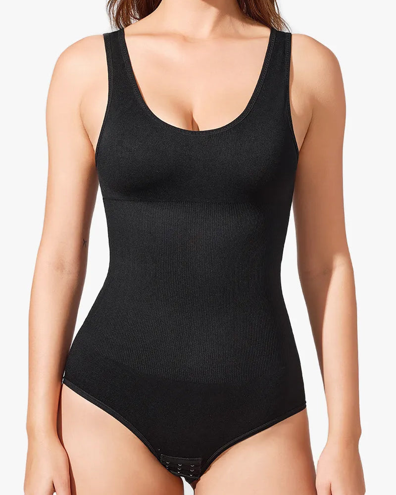 Women's Seamless Round Neck Tummy Control Briefs Bodysuit