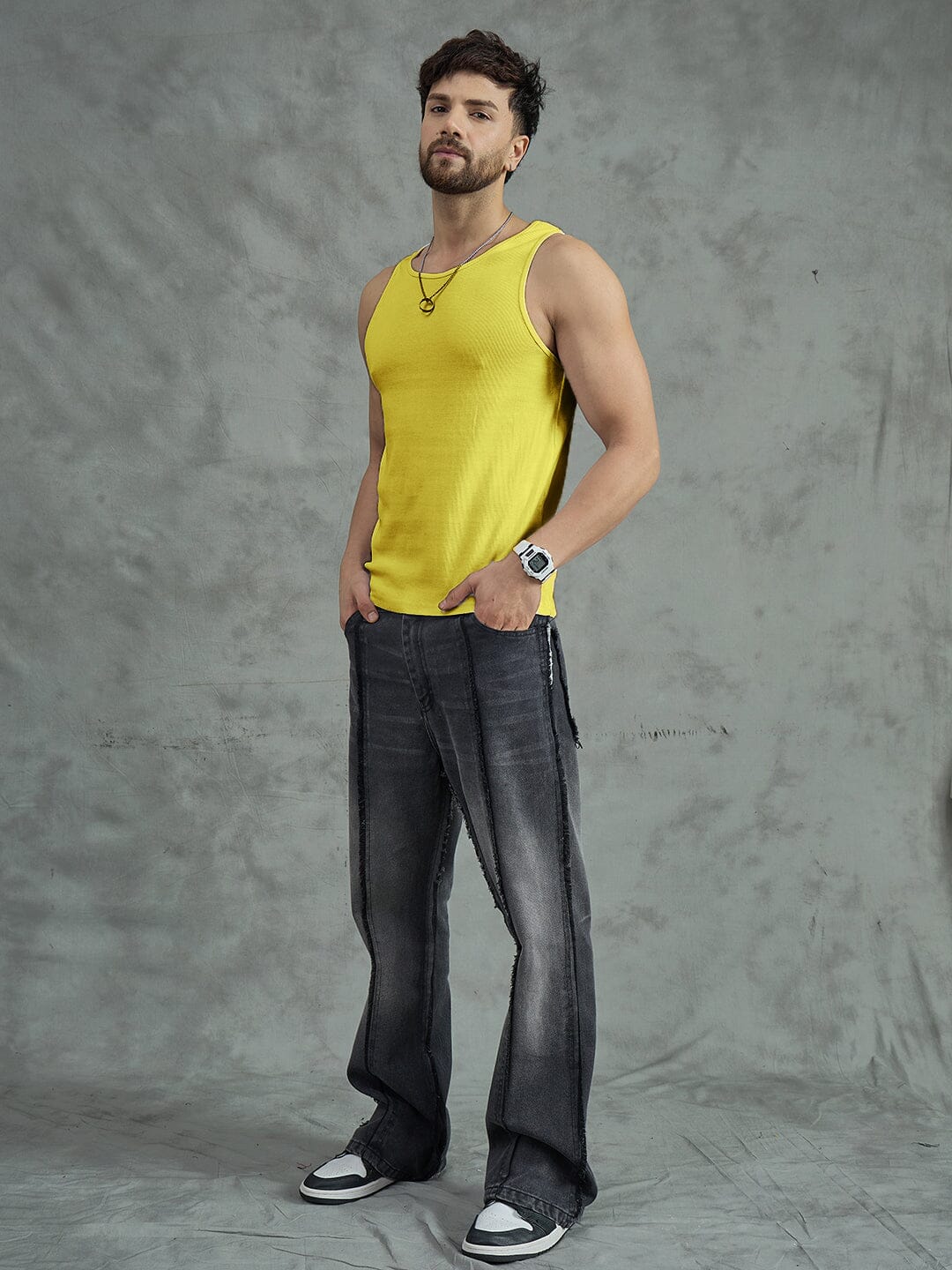 Chrome Yellow Ribbed Vest