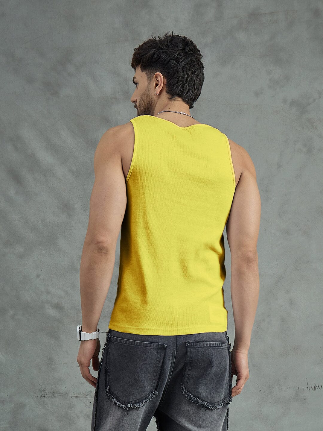 Chrome Yellow Ribbed Vest