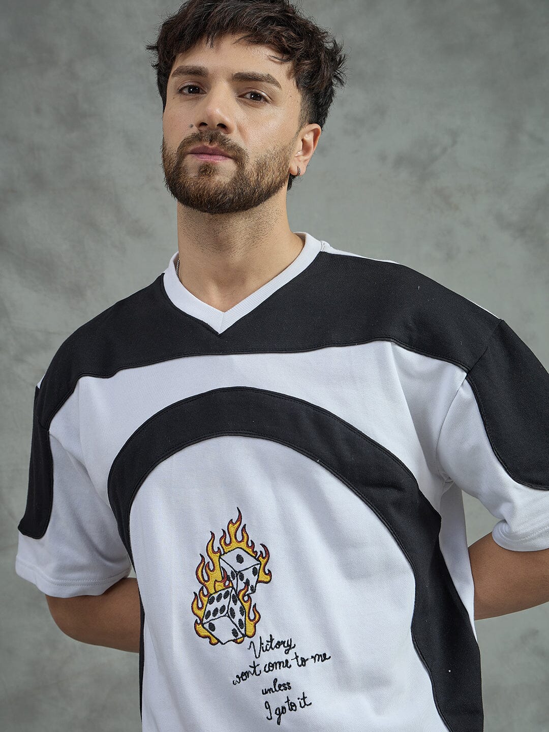 White Cut and Sew Embroidered T-Shirt