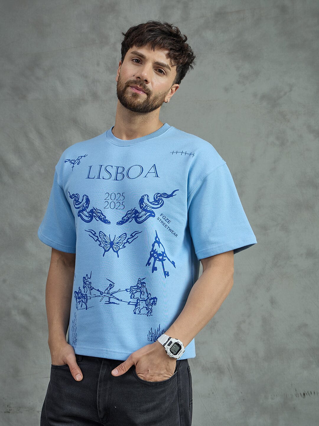 Sky Lisbon Graphic Oversized Tshirt
