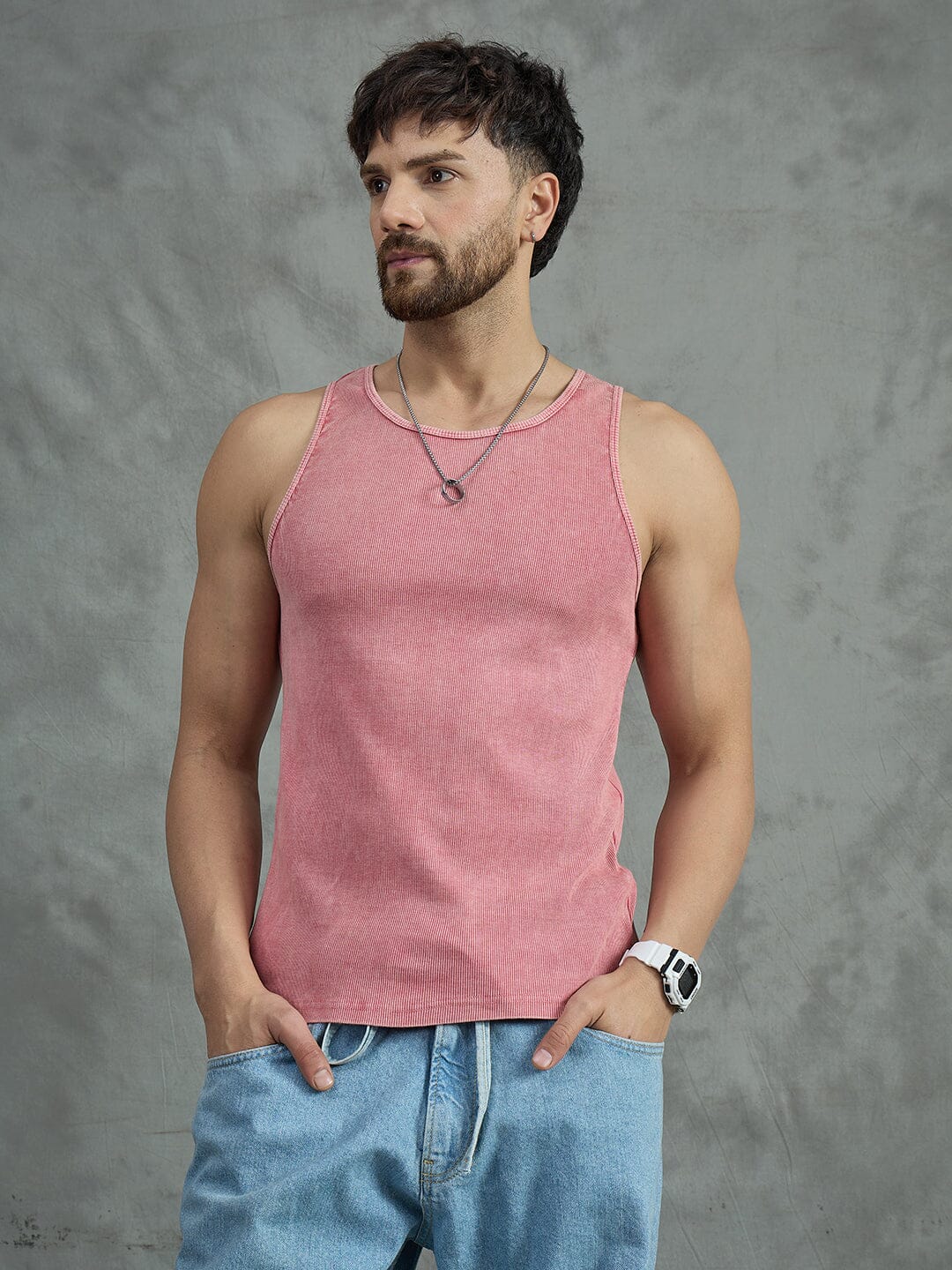 Amber Acid Ribbed Vest