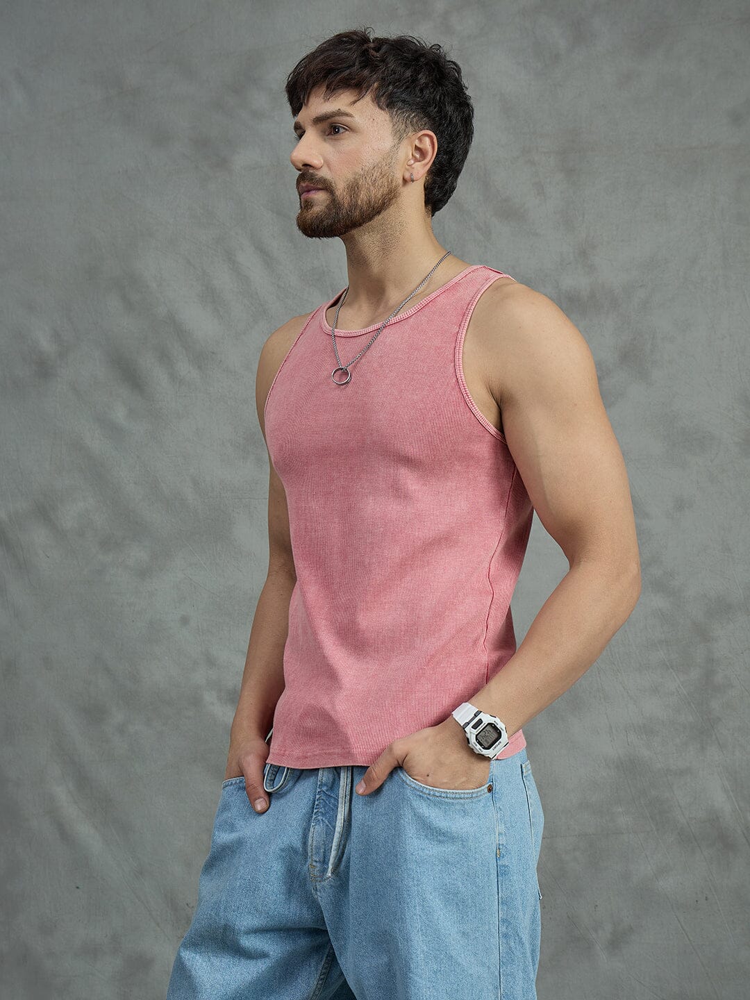 Amber Acid Ribbed Vest