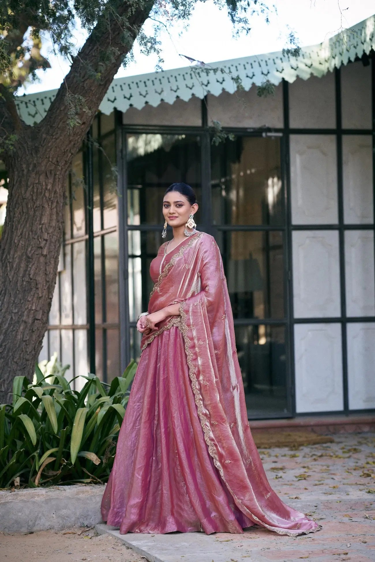 Blush Pink Fendi Embroidery Lehenga Choli