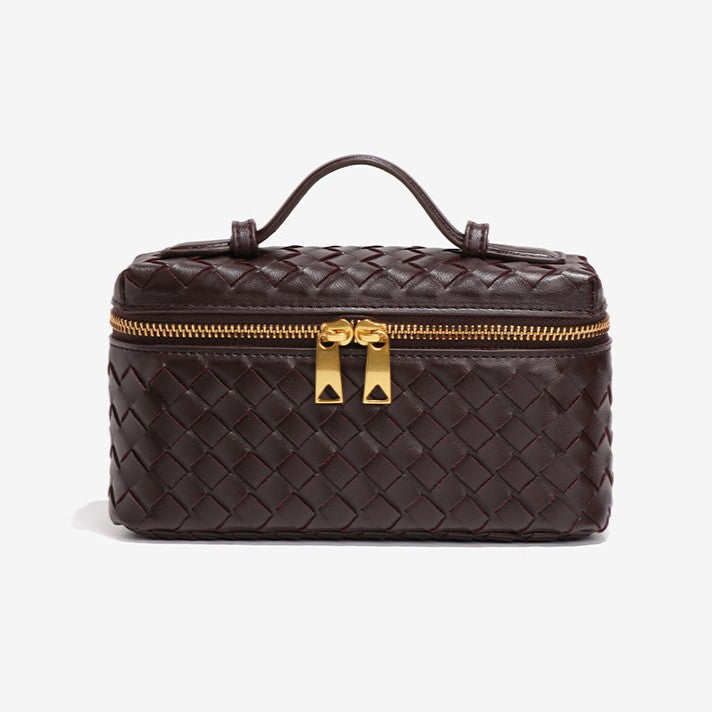 Women's Atelier Cube Carrier Bias-Weave Top Handle Bag with Convertible Strap