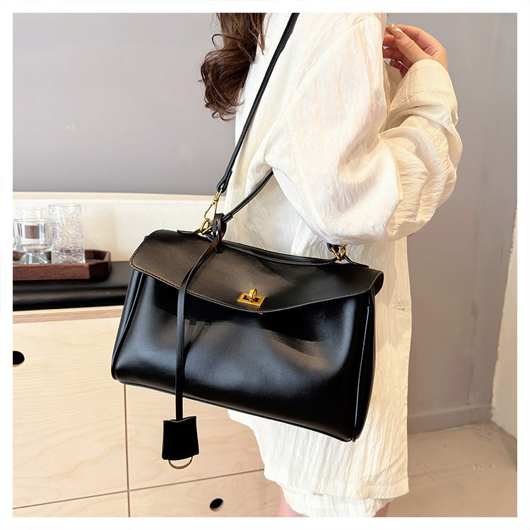 Women's Modern French Tote Bag – Lightweight Structured Purse with Hidden Zip Pockets
