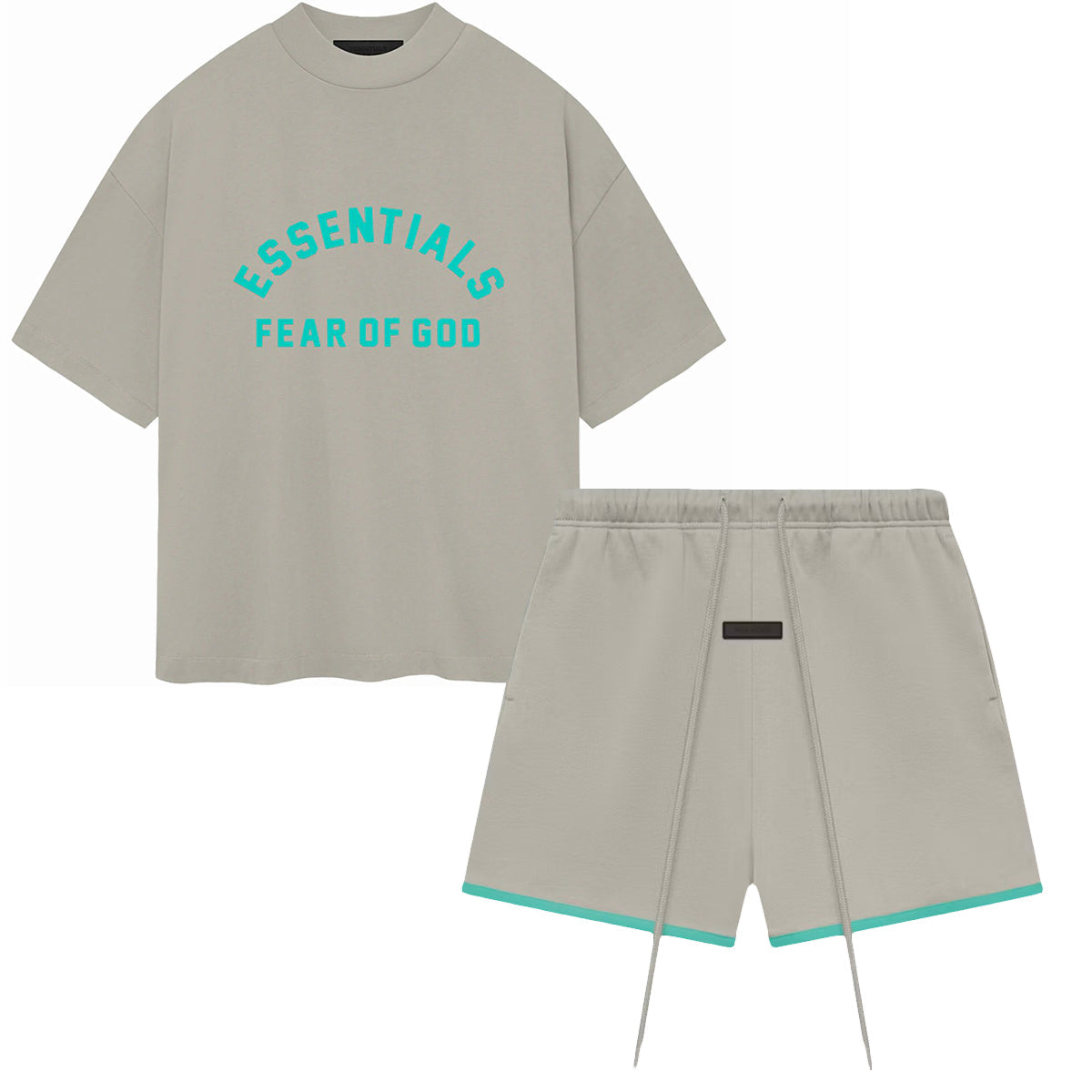 SS24 T-Shirt / Shorts / Set - Shiny Gray Green - By Qivii
