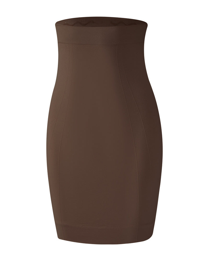 Seamless High Waist Tummy Control Non-slip Hip lifting Shapewear Skirt - By Qivii