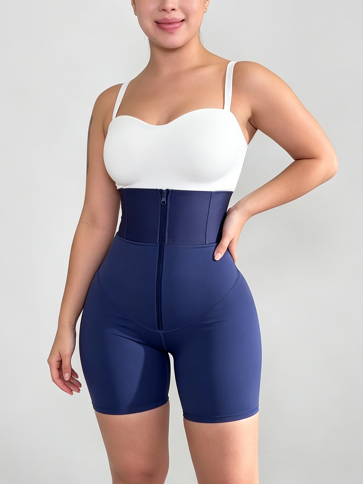 High Waist Tummy Control Shapewear Zipper Shorts