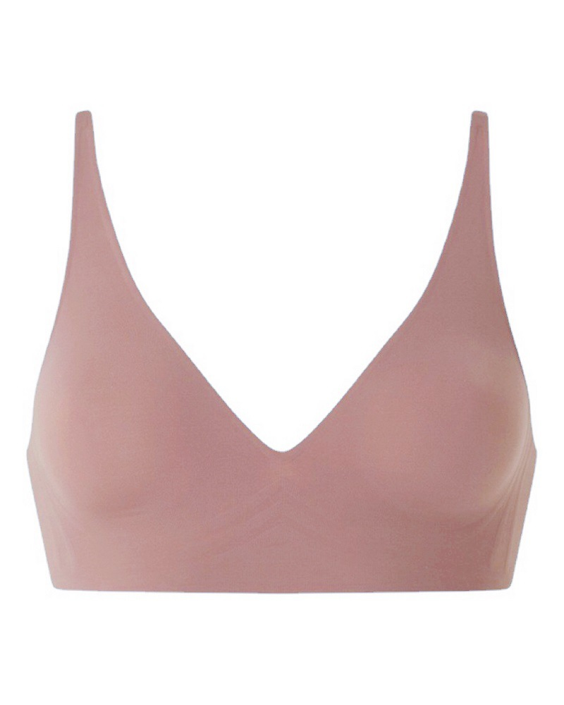 Seamless V-Neck Wireless Push Up Bra
