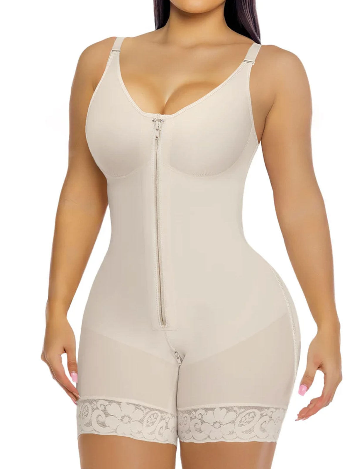 Shapshe® Fajas Colombianas Smooth Zipper Postpartum Tummy Control Shapewear