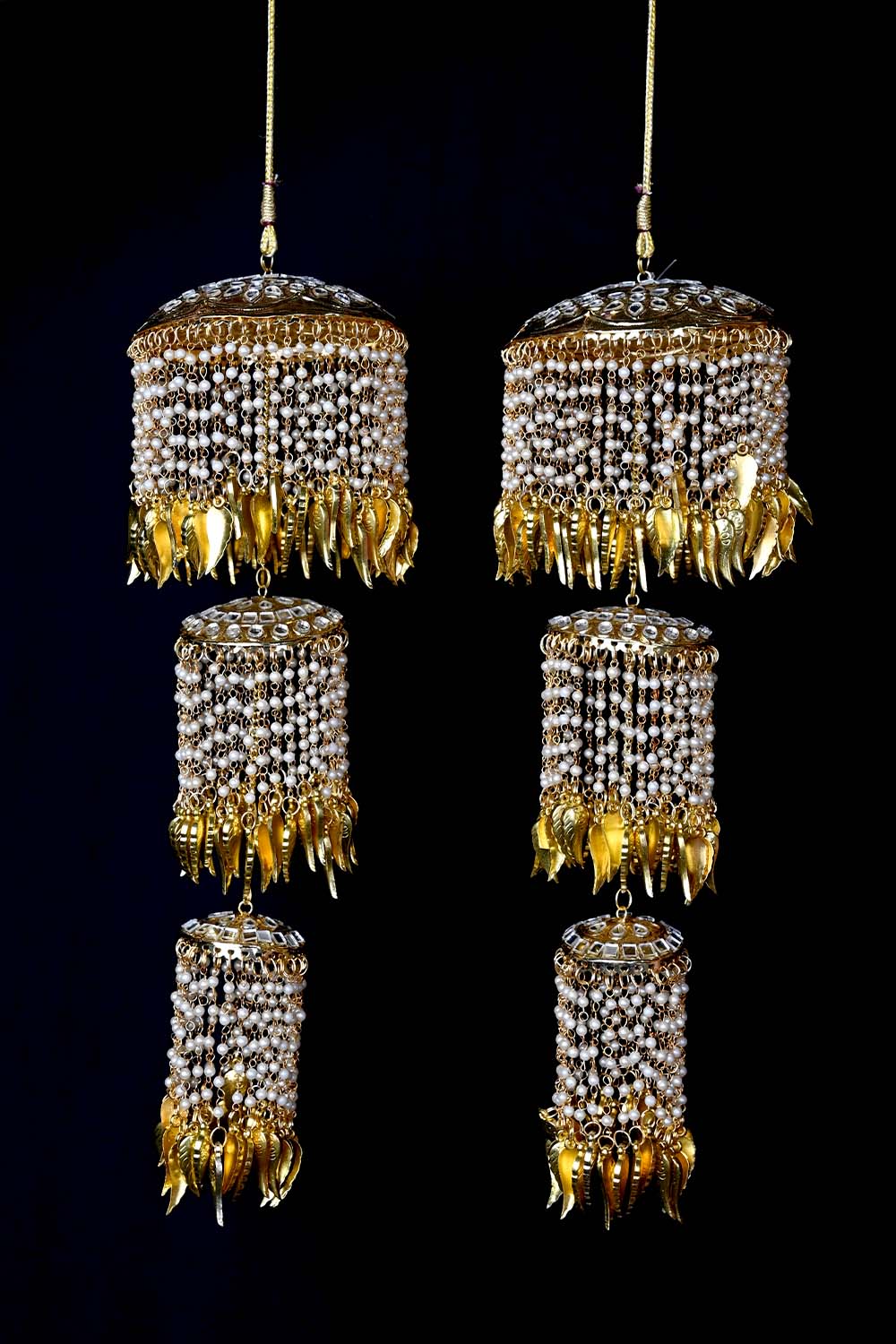 Chitrangana Pearl Work Gold Plated Kalire - qivii