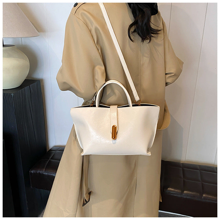 Women's Polished Commuter Tote - Textured Leather Convertible Work Bag | Spacious Crossbody to Handheld Carryall for Professionals