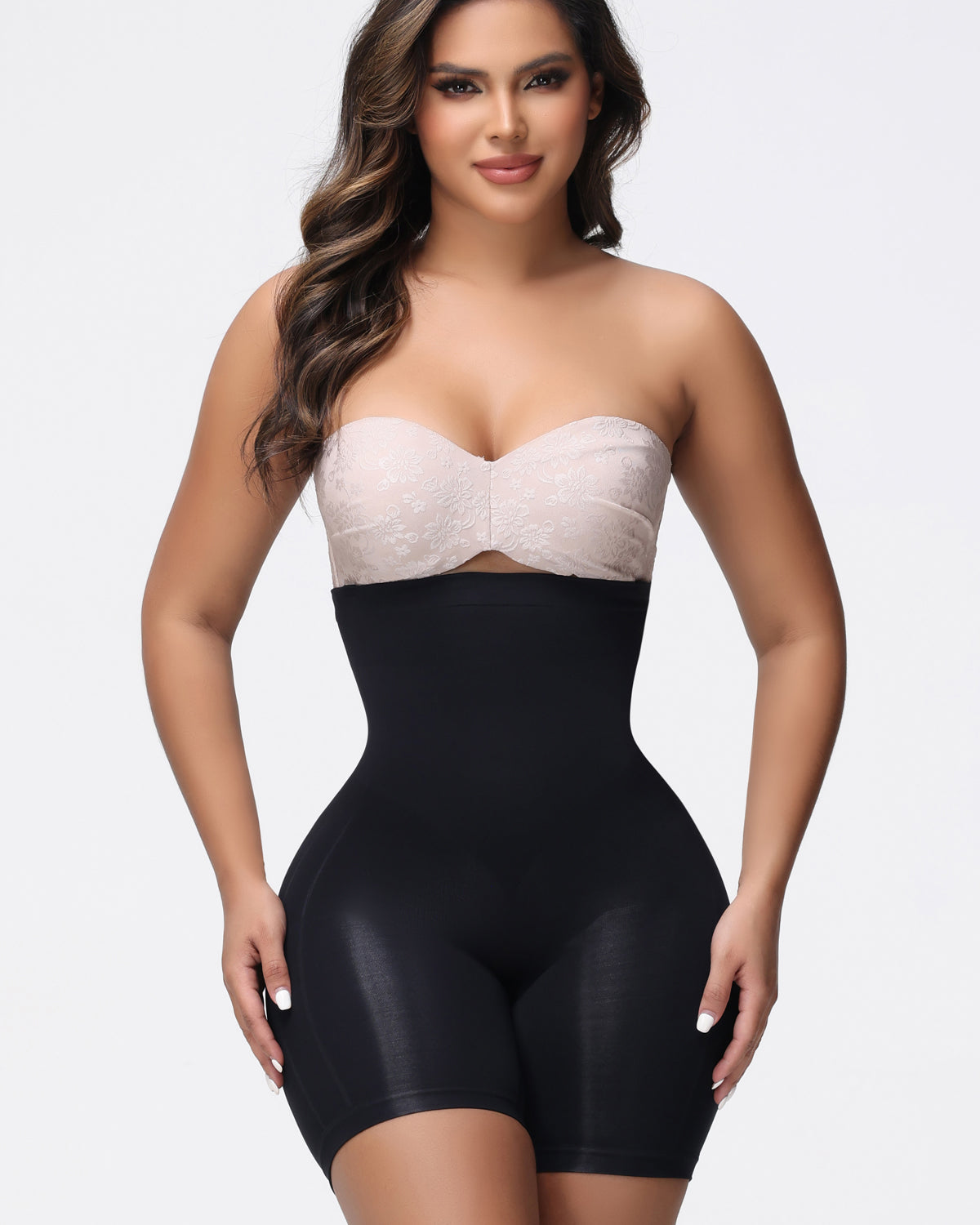 Shapshe® High Waist Seamless Slimming Shapewear Shorts With Removable Strap - By Qivii