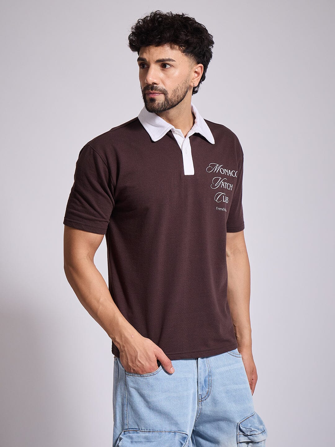 Brown Yatch Club Polo Tshirt