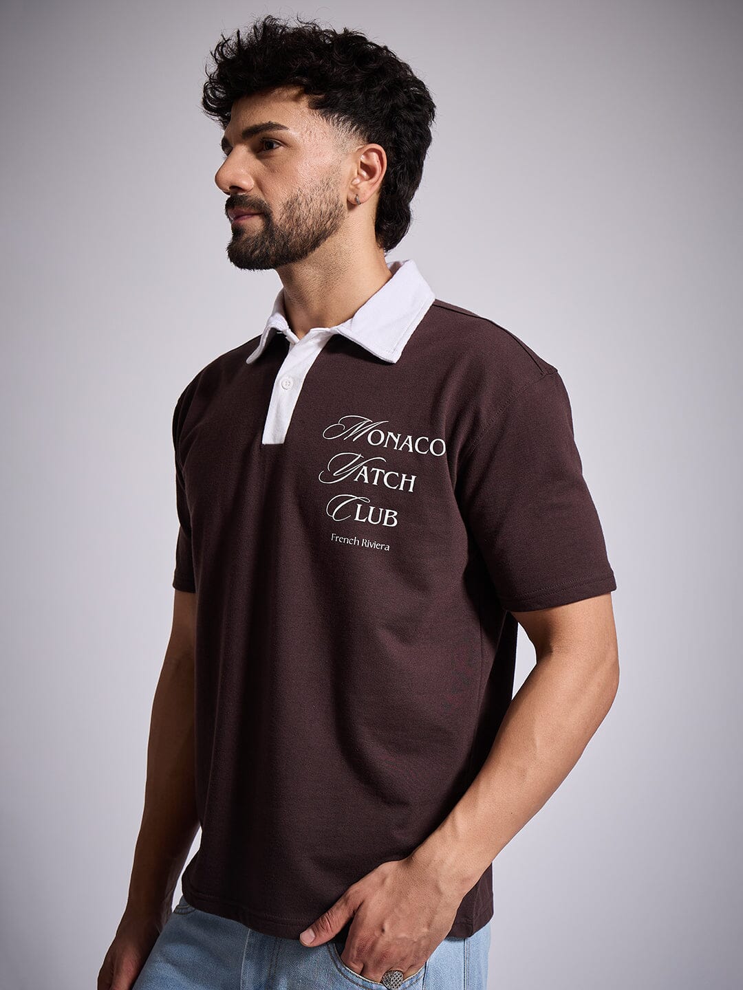 Brown Yatch Club Polo Tshirt