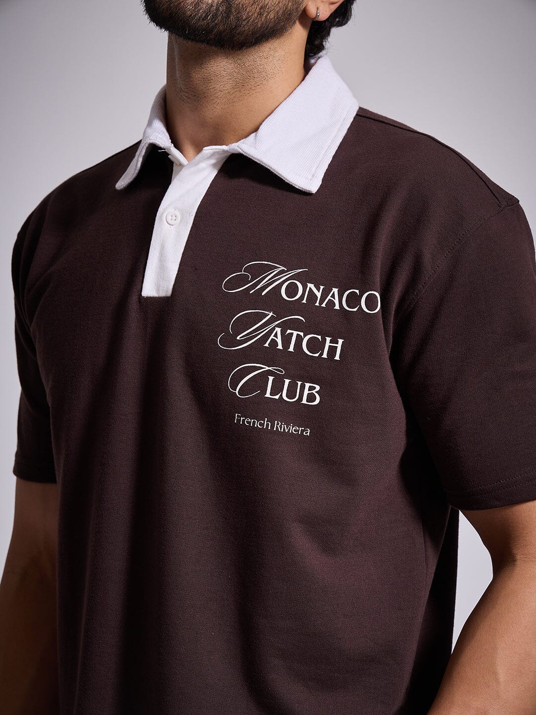 Brown Yatch Club Polo Tshirt