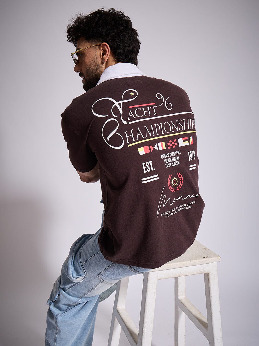 Brown Yatch Club Polo Tshirt