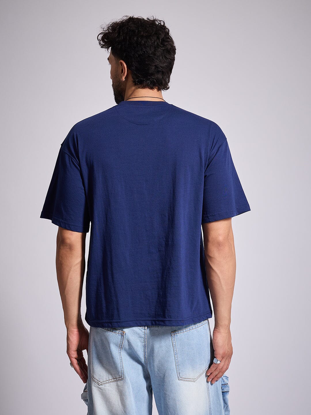 Navy Graphic Oversized Tshirt