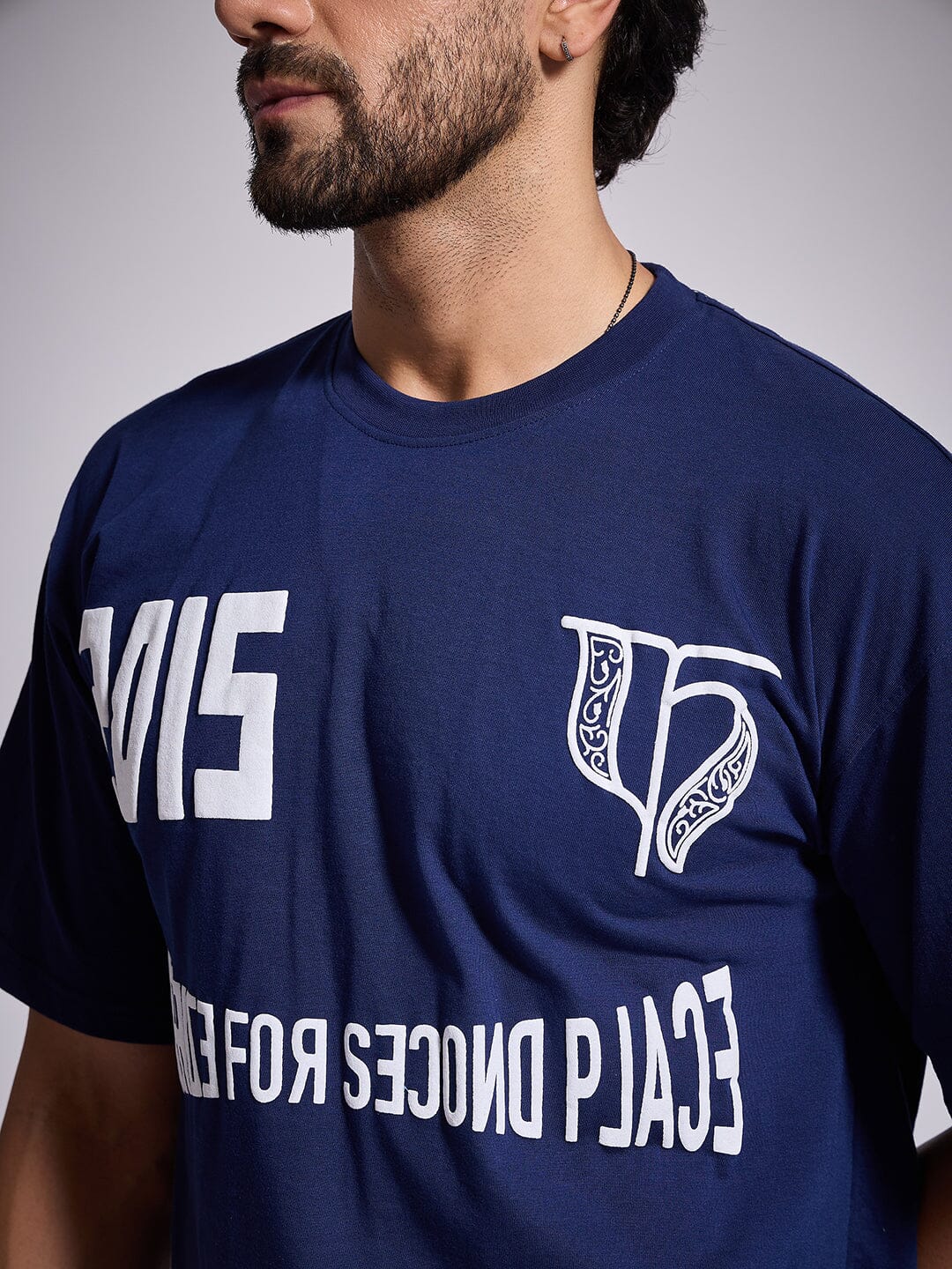 Navy Graphic Oversized Tshirt