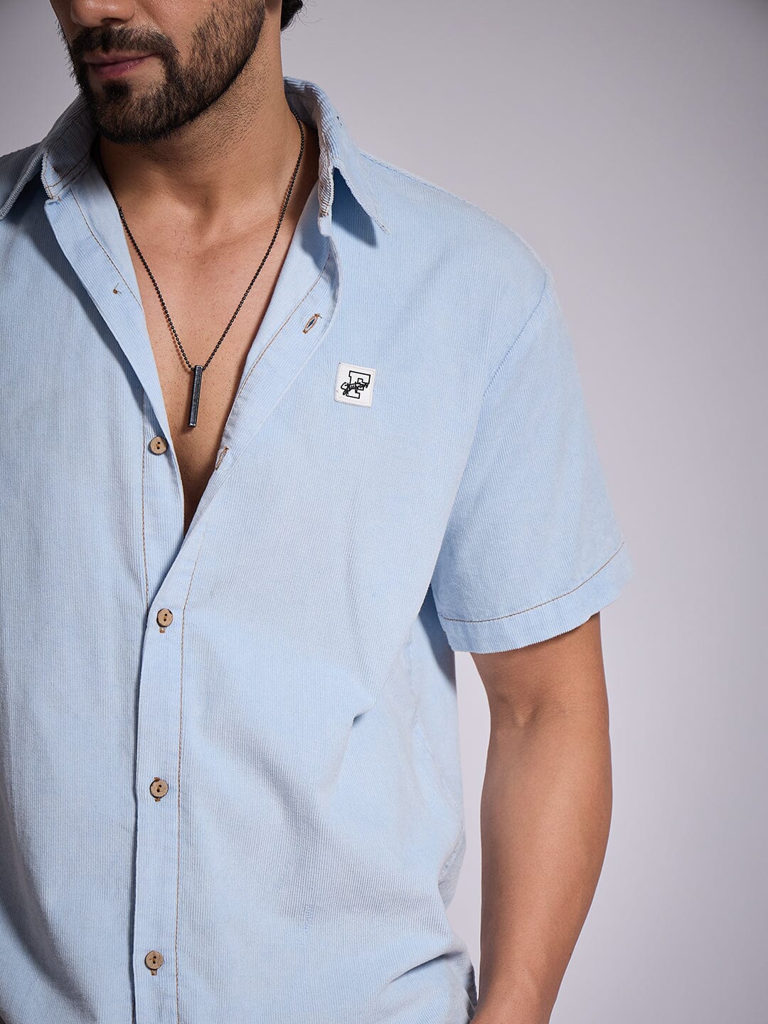 Denim Washed Corduroy Shirt