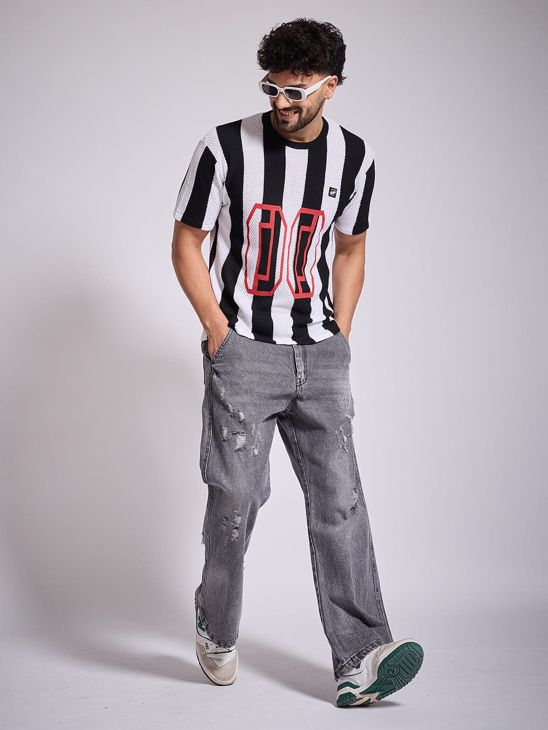 Black & White Football Jersey Tshirt