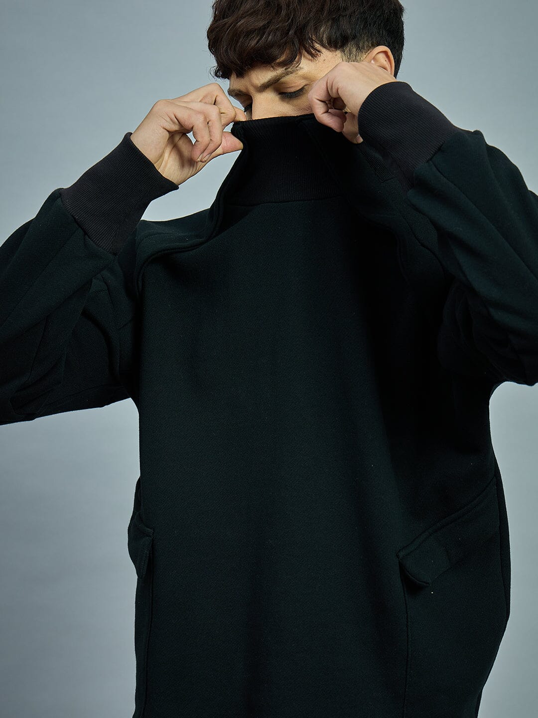 Black Gothic Turtle Neck Sweatshirt