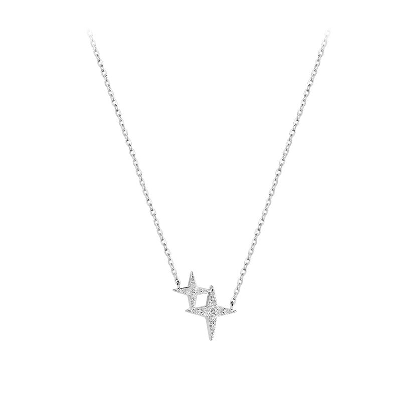 Four-Pointed Star Necklace, Girlfriend, Niche Design, Clavicle I, Cold Wind