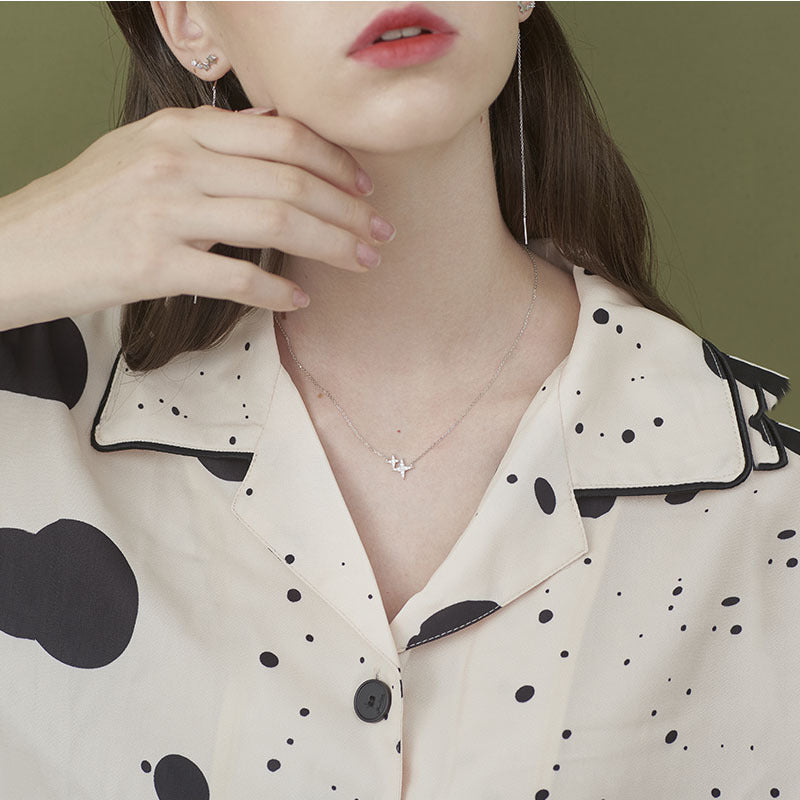 Four-Pointed Star Necklace, Girlfriend, Niche Design, Clavicle I, Cold Wind