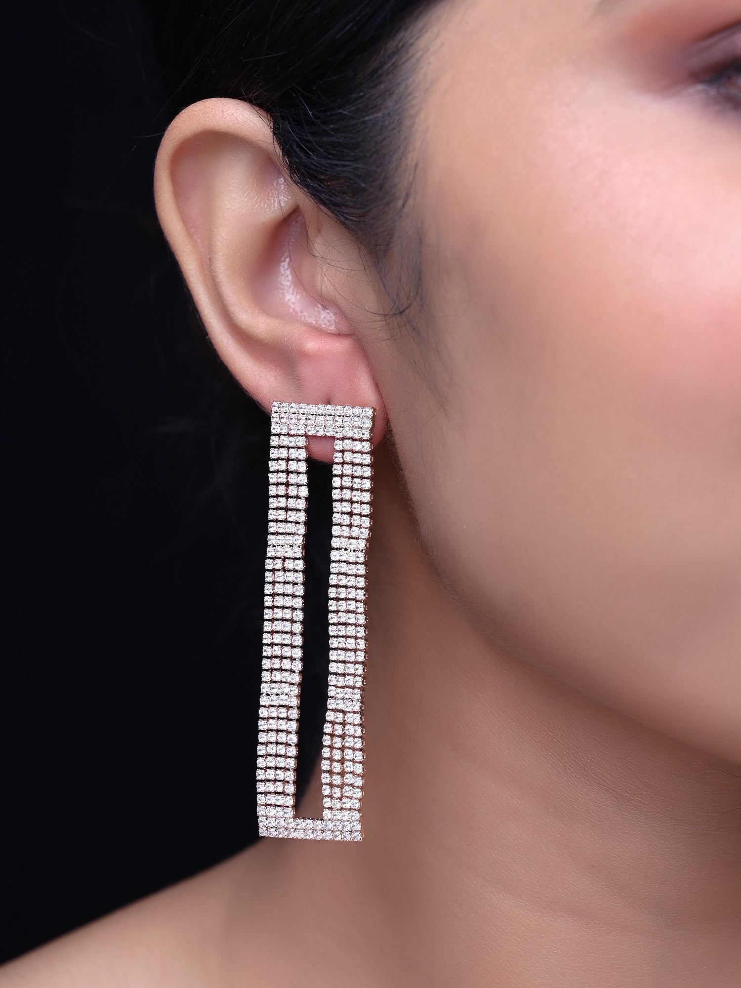 Gracie Rose Gold Rhino Western Earrings - qivii