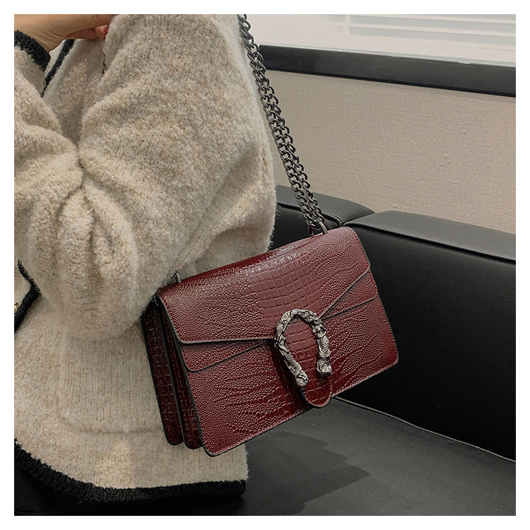 Women's Chain Flap Bag - Trendy PU Leather Shoulder & Crossbody Purse