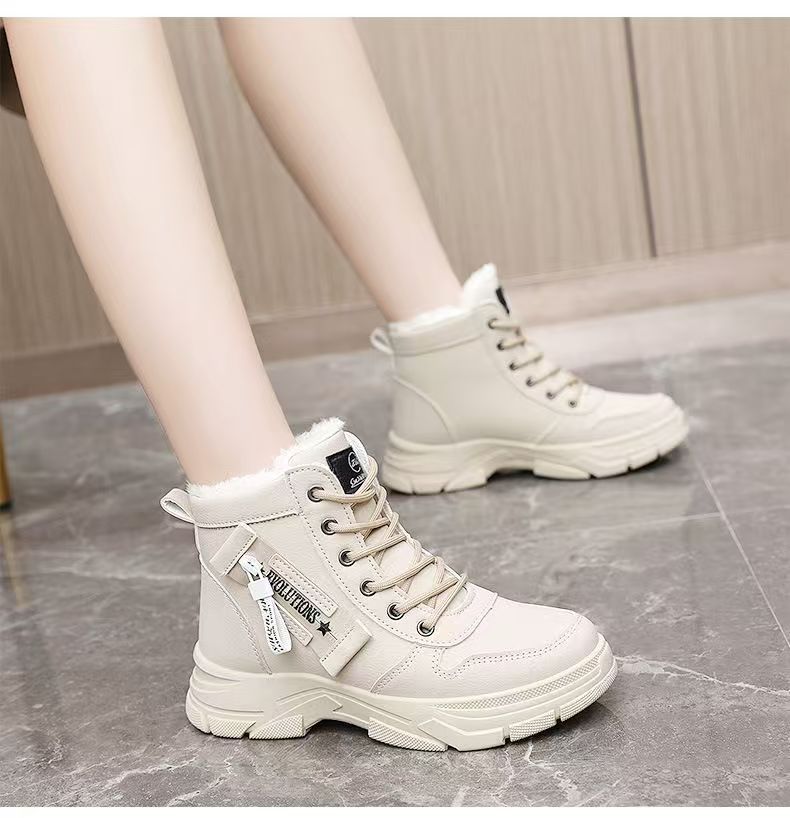 Women's Alpine Waterproof Winter Boots - Fleece-Lined Combat Snow Boots with Non-Slip Lug Sole (US 4-8.5)