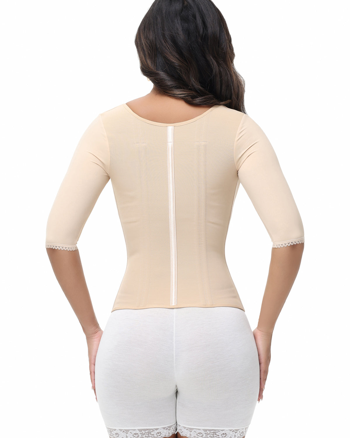 Shapshe® Fajas Colombianas High Compression Half Sleeves V Neck Waist Trainer