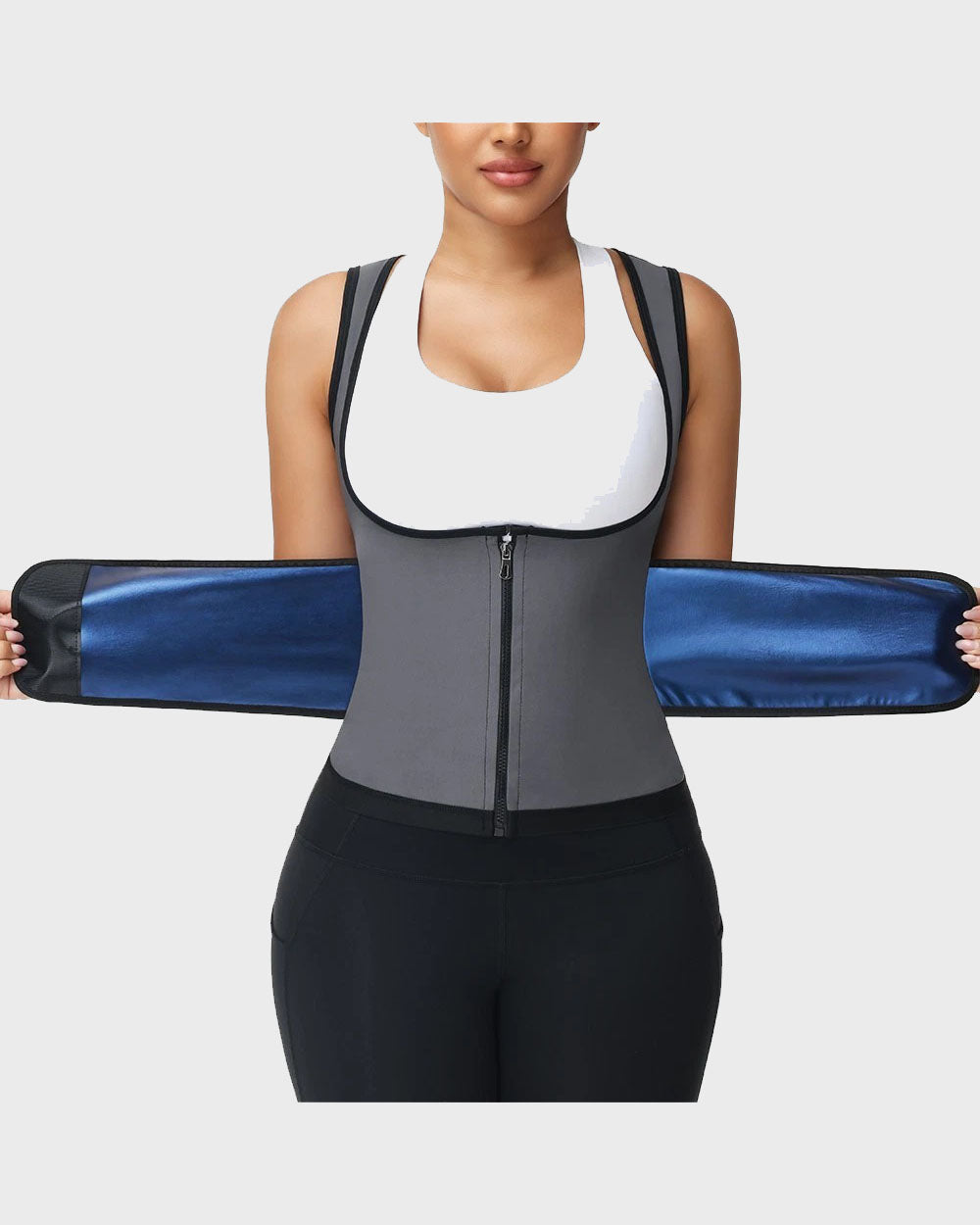 Sweat Suit Fat Burner Vest Tank Top Tummy Control Waist Trainer Belt