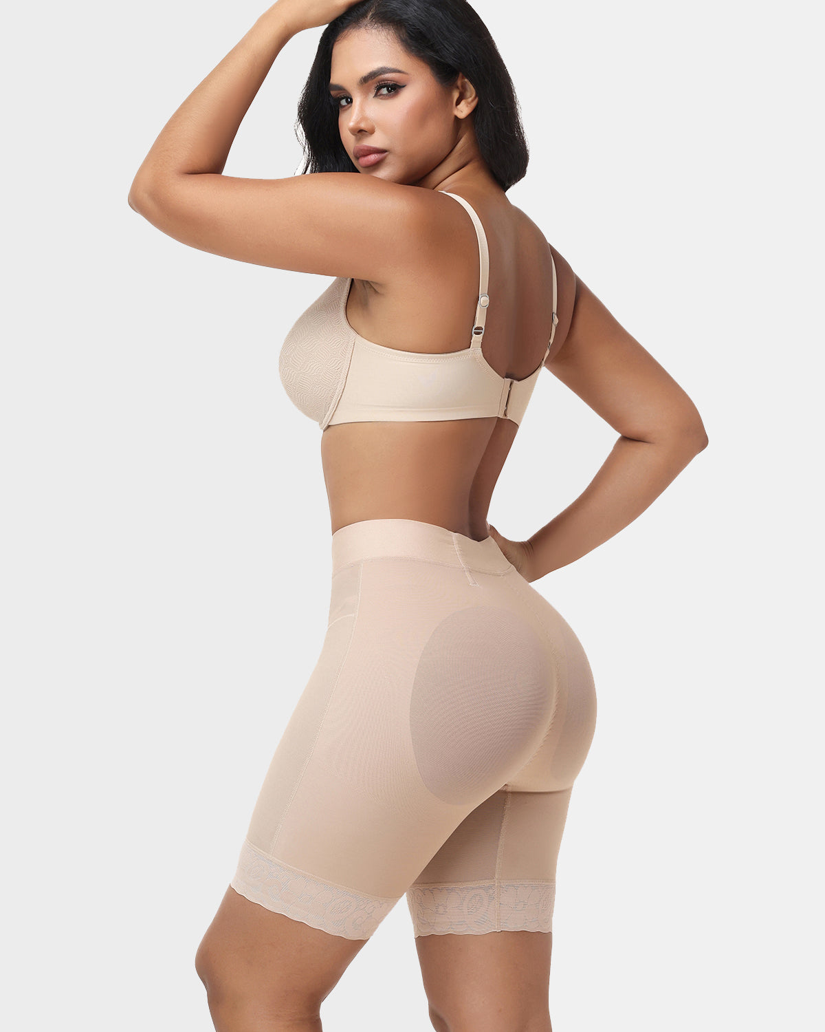 High Waist Seamless Mesh Butt Lifting Shaper Shorts
