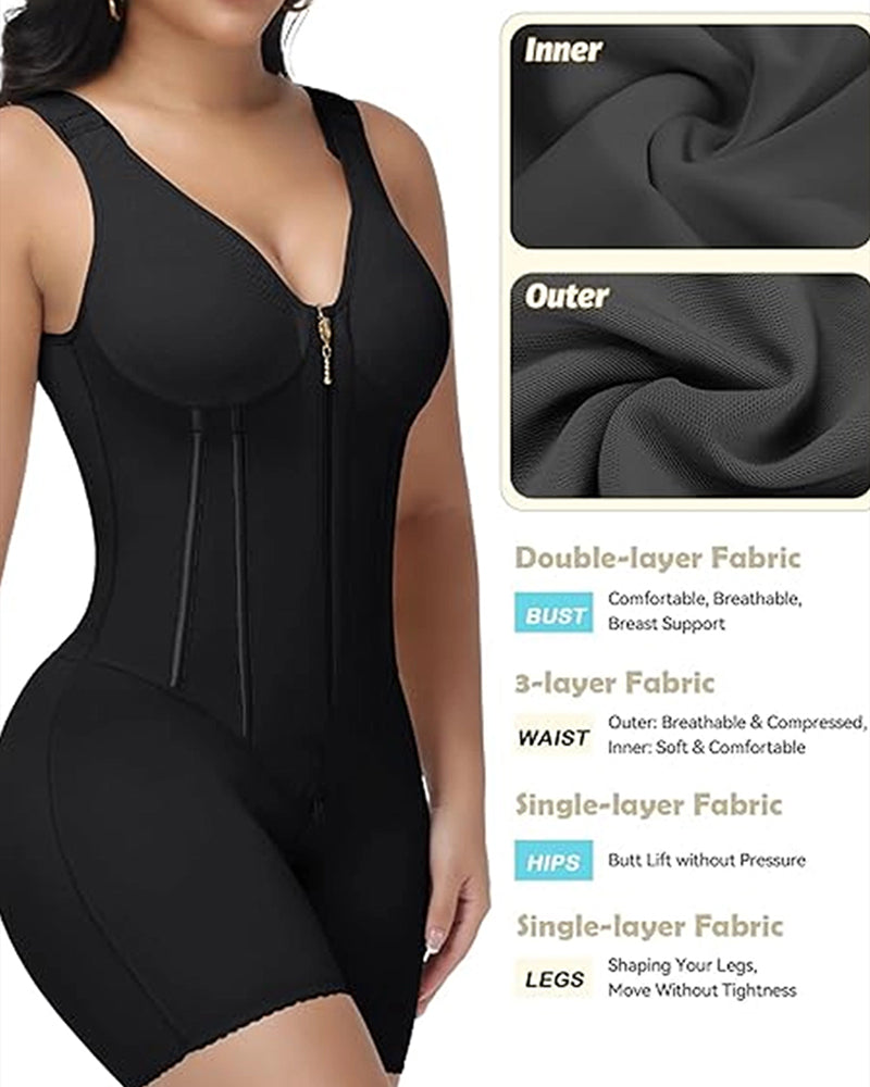 Shapshe® High Compression Full Body Shaper with Bulit-in Bra