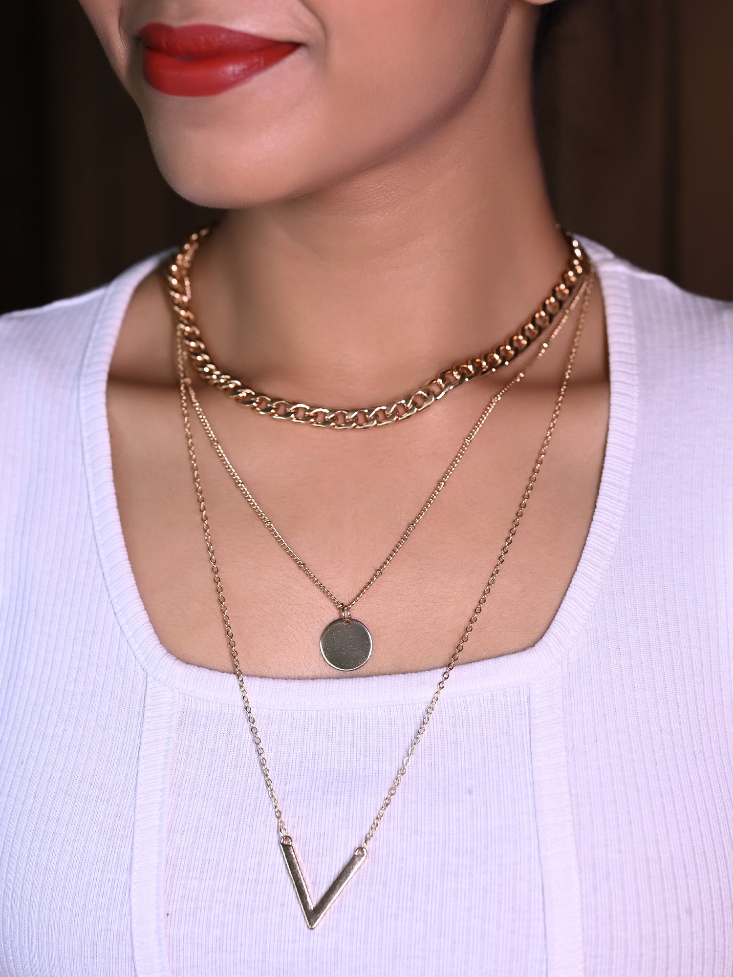 Sara Gold Plated Western Chain - qivii