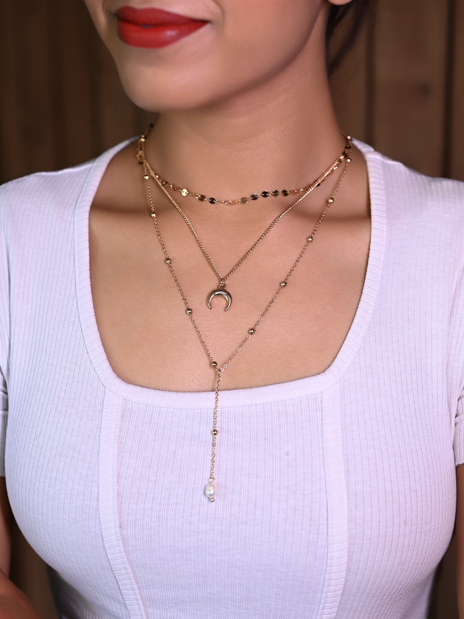 Avni Stylish Moon Chain - qivii