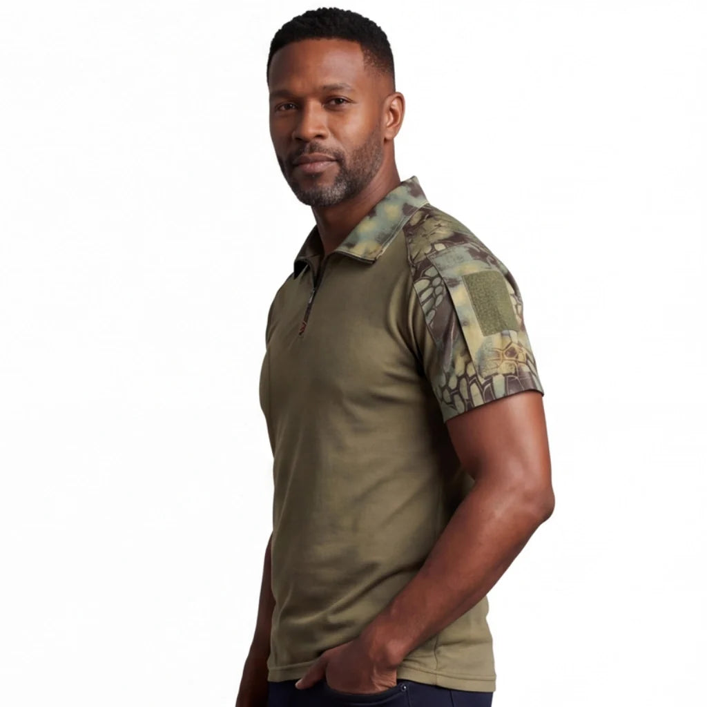 Lewis Quarter-Zip Camo Polo