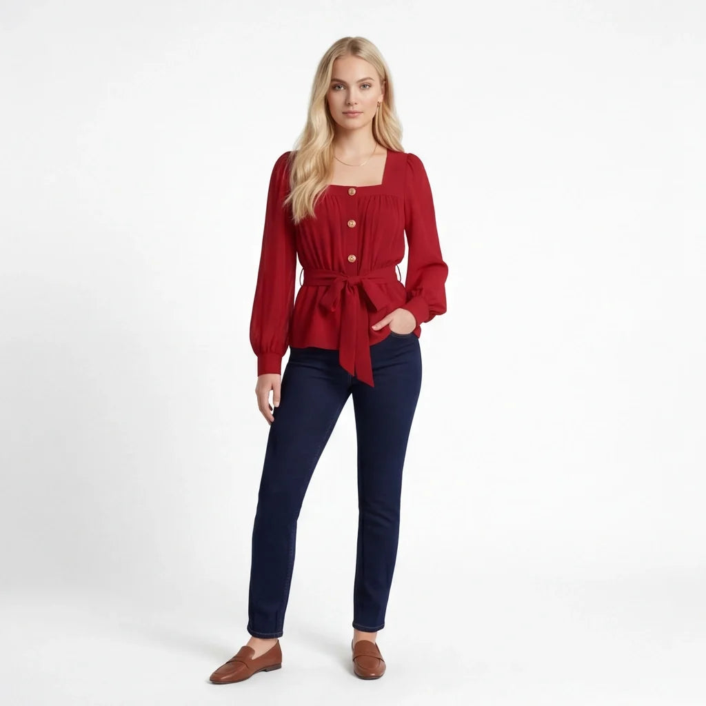 Livia Pleated Blouse