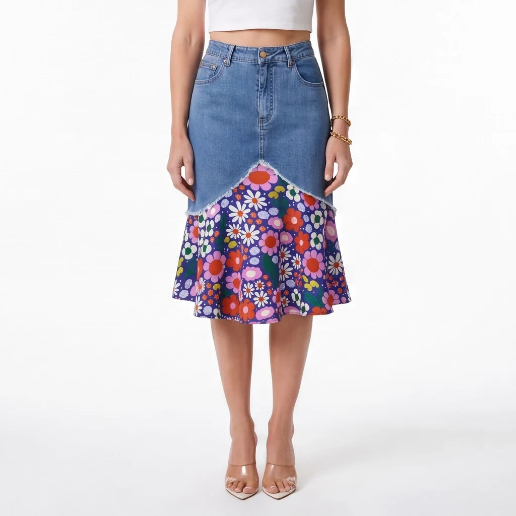 Audrey Denim Mermaid Skirt