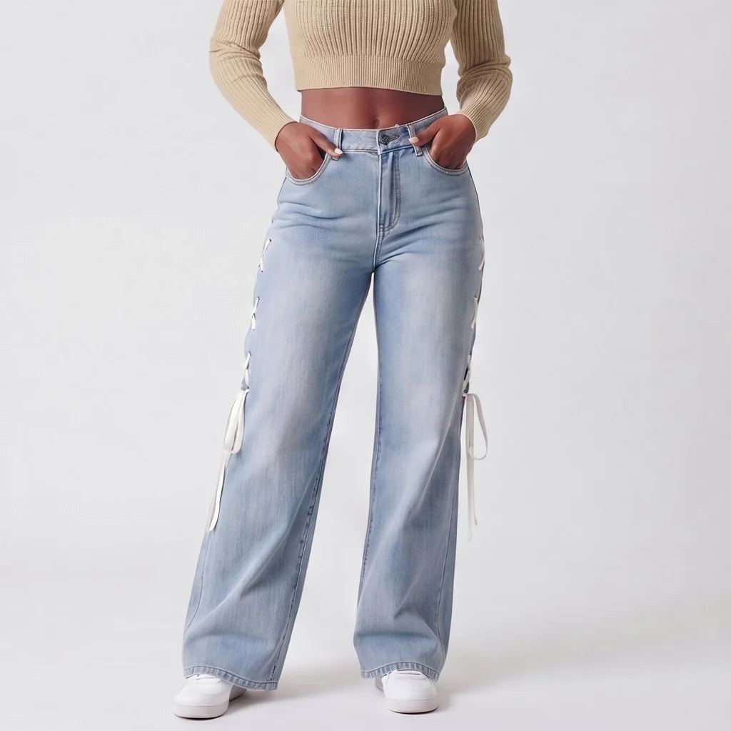 Talia | Womens Baggy Wide Leg Jeans